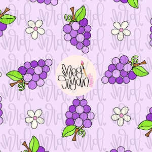 Grapes Pattern | Summer Pattern | Seamless Pattern | Repeat Pattern | Fruit Pattern | Retro Fabric Design | Instant Download | Floral | PNG