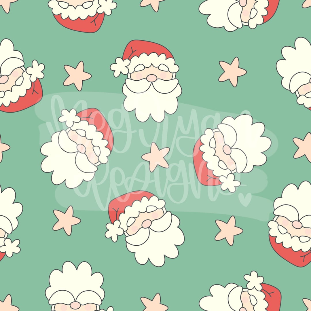 Simple Santa Pattern Santa Claus Pattern | Retro Pattern | Christmas Tree Pattern | Seamless ...