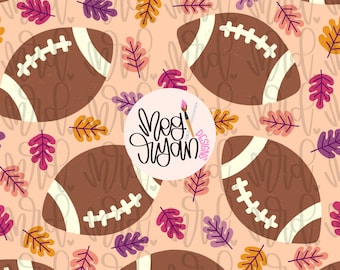 Fall Leaves Pattern | Fall Fabric | Seamless Pattern | Repeat Pattern | Autumn Pattern | Preppy Fabric Design | Football Pattern | Fall  PNG