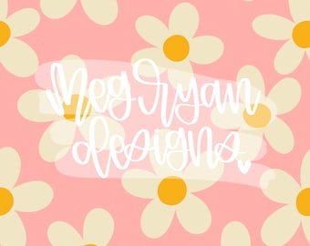 Peach Daisy Pattern | Floral Pattern | Seamless Pattern | Repeat Pattern | Floral Digital Paper | Flower Fabric Design | Instant Download