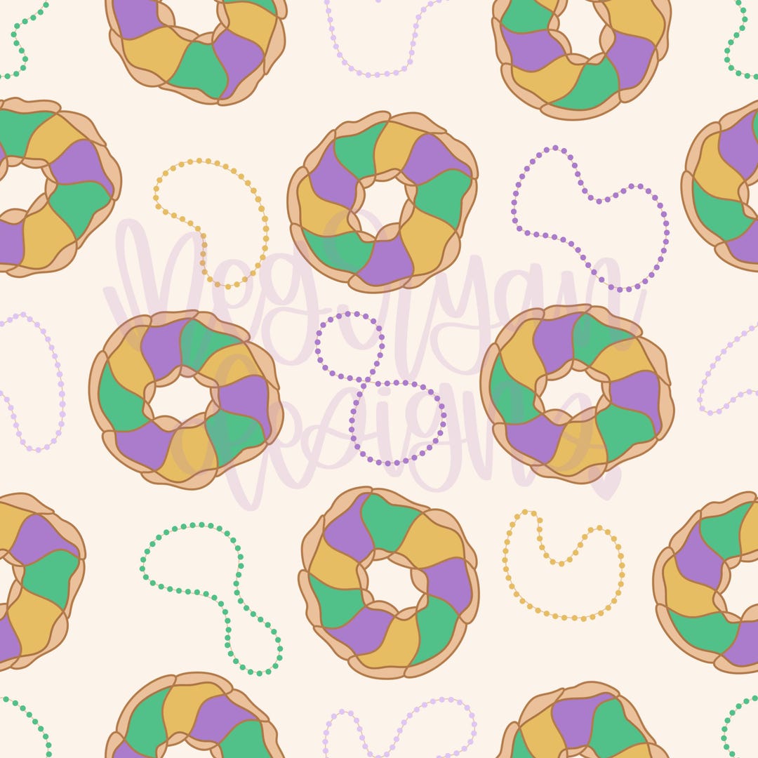Mardi Gras Pattern | King Cake Pattern | Seamless Pattern | Repeat ...