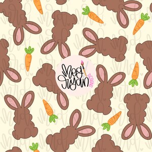 Easter Bunny Pattern | Retro Chocolate Bunny Pattern | Rabbit Pattern | Easter Pattern | Seamless Pattern | Repeat Pattern | Spring Pattern
