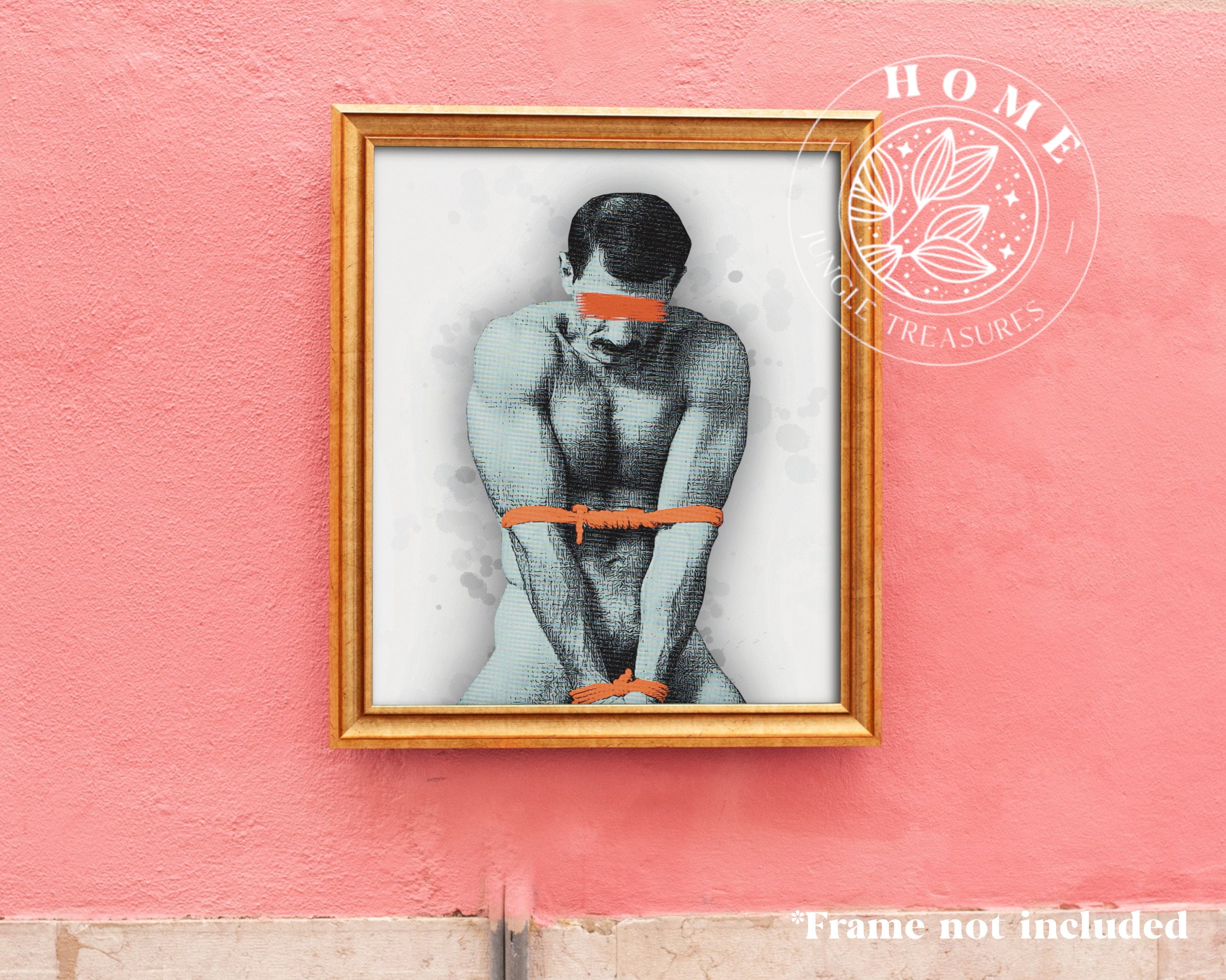 Poster bondage Man Queer Kink Popart Poster Gay Street Art Print As poster-bondage-man-queer-kink-popart-poster-gay-street-art-print-as