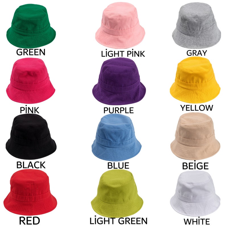 100% Cotton Yellow BUCKET HAT Colorful Hatunisex Bucket Hat - Etsy
