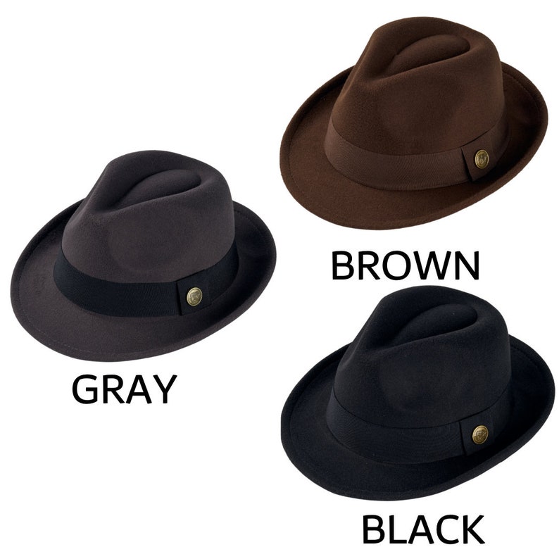Brown Fedora Hat Nubuck Fedora Hats Unisex Fedora Hat Short - Etsy