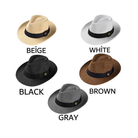 Black Panama Straw Hat Men and Woman Summer Hat Beach Hat - Etsy