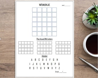 Wordle Sheet - Etsy