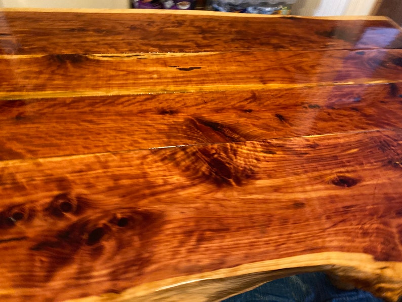 Cedar Table With LIVE EDGE Custom Cedarpatchfurniture Etsy