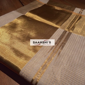 6x6 pure handloom cotton micro check saree