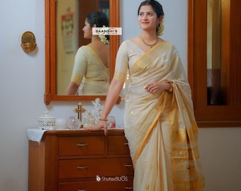 Mayil - pure handloom tissue kasavu saree