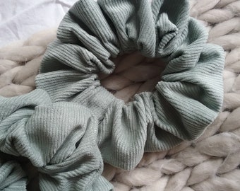 Sage Green Corduroy Standard Scrunchie