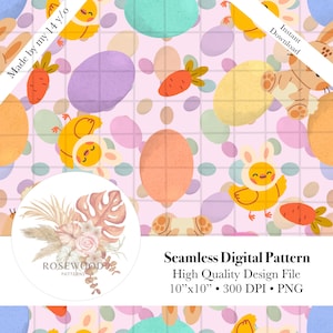 Easter carrot seamless pattern spring digital paper cute bunny carrots background farmhouse Easter fabric print orange carrot subliminal PNG