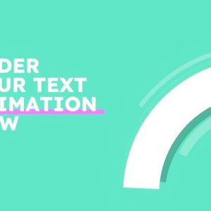 Może przedstawiać: Turkusowe tło z białym tekstem, który brzmi "ORDER YOUR TEXT ANIMATION NOW" i białym półkolem z turkusowym obramowaniem.