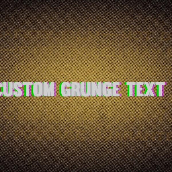 Custom Grunge Text & Logo Animation - Glitch Effects, Duo Tone, Sound Inclusive - Perfect for Scary Movies, Streaming - Fully Personalizable