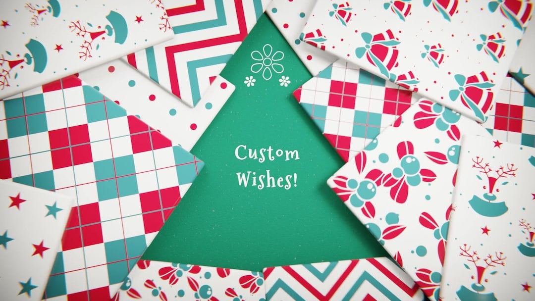 Customizable Christmas Paper Tree Animation With Personalized Wishes - Etsy