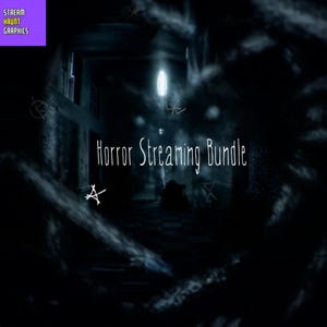 Puede incluir: Un pasillo oscuro y sombrío con una luz al final. El texto "Horror Streaming Bundle" está escrito en blanco sobre fondo negro.
