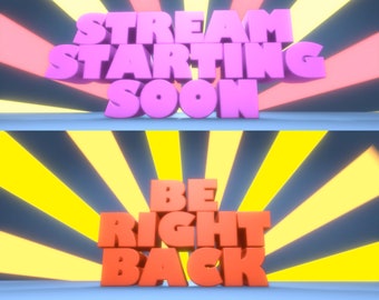 Personalized Fun 3-D Text Animation - Falling Elastic Custom Text accompanied by premium sound - cool for twitch intro or social