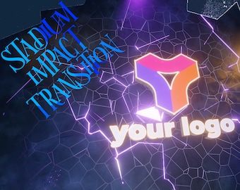 Impact Transition logo stinger with alpha channel and sound for Stream Scenes - Twitch transition - upload your logo