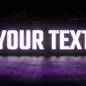 Dynamic Pixel-Glow Text Headline Animation Customizable MP4 for Streamers and Creators, 1920x1080px, 4s Loop image 5