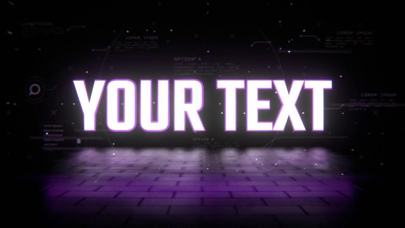 Dynamic Pixel-Glow Text Headline Animation Customizable MP4 for Streamers and Creators, 1920x1080px, 4s Loop image 5