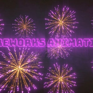 Fireworks Animation logo and text reveal, with custom text, custom colors and your own logo, sound inclusive