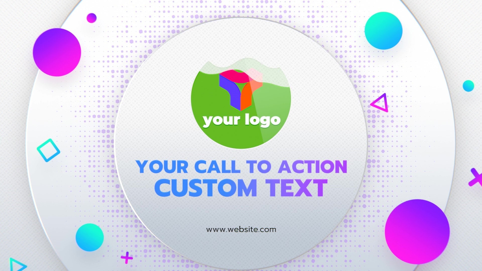Custom Animated Call to Action Text Video - Vibrant and Colorful ...