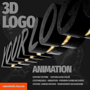 Bespoke 3D Logo Animation with Dynamic Glow & Custom Sound – Elevate Your Brand