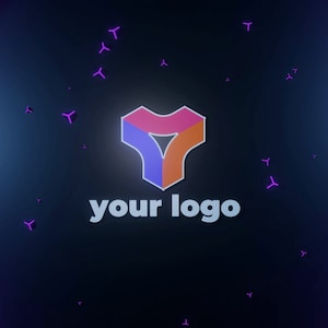Animated logo in futuristic style - for your video channel - customize color, place your custom logo and get personal intro!