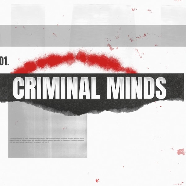 Glitchy Grunge Crime Series Intro: Edgy Headline Animation with Blood Spill & Mysterious Audio