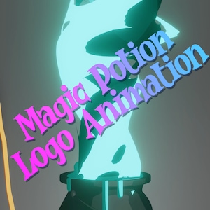 Magic Potion Logo Animation - Cartoon Potion Burst Logo reveal - Potion bottles - Streaming or Social media Video Intro Scene