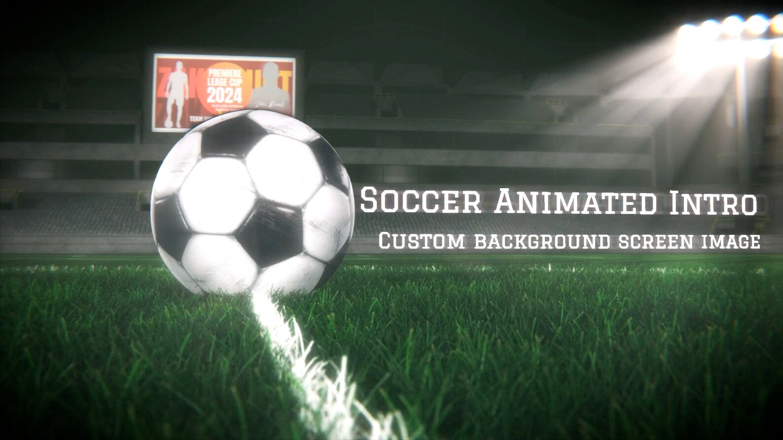 Soccer Football Animation Intro, Two Headlines and Two Subtitles ...