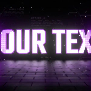 Dynamic Pixel-Glow Text Headline Animation Customizable MP4 for Streamers and Creators, 1920x1080px, 4s Loop image 1