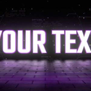 Dynamic Pixel-Glow Text Headline Animation Customizable MP4 for Streamers and Creators, 1920x1080px, 4s Loop image 4