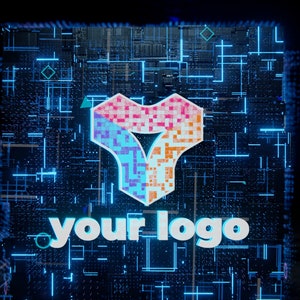 Ultra Technology Cyber Cube Stinger for Twitch Scenes | High-Quality Animation Effects & Custom Logo Integration