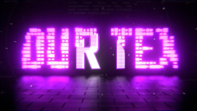 Dynamic Pixel-Glow Text Headline Animation Customizable MP4 for Streamers and Creators, 1920x1080px, 4s Loop image 7