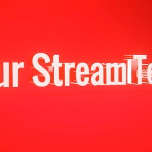 Superposición de Twitch con letras de vidrio: mensaje personalizado para tu transmisión o redes sociales: personaliza el color del vidrio y el fondo