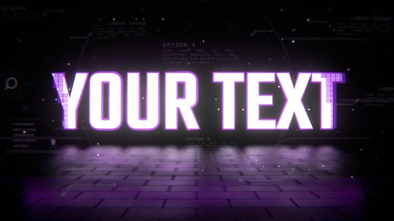 Dynamic Pixel-Glow Text Headline Animation Customizable MP4 for Streamers and Creators, 1920x1080px, 4s Loop image 10