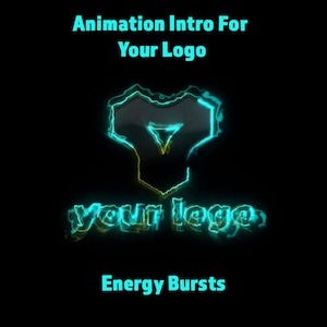 May include: Animation intro for your logo with a blue and yellow energy burst effect. The text "Your Logo" is displayed in a stylized font.