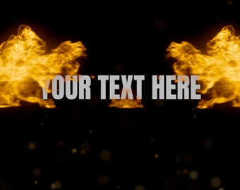 Inferno text reveals in the blazing flames of open fire - for your video channel - place your custom text and get personal intro!