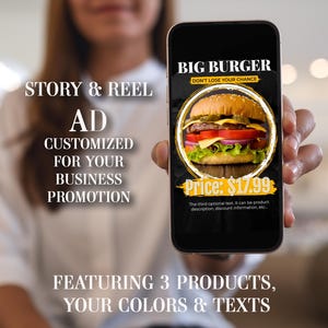 Promuovi le tue migliori offerte con un'animazione promozionale o una storia accattivante e di grande impatto | Pubblicità su rullino per ristoranti e fast food | 3-Caratteristiche del prodotto
