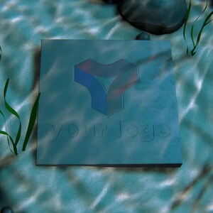 Animation du logo de pierre sous-marine pour Twitch : relique engloutie avec relief 3D | Vision déformée de l'océan | Bande sonore immersive incluse