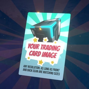 Trading Card Reveal in Sunrise Glory with Customizable Features