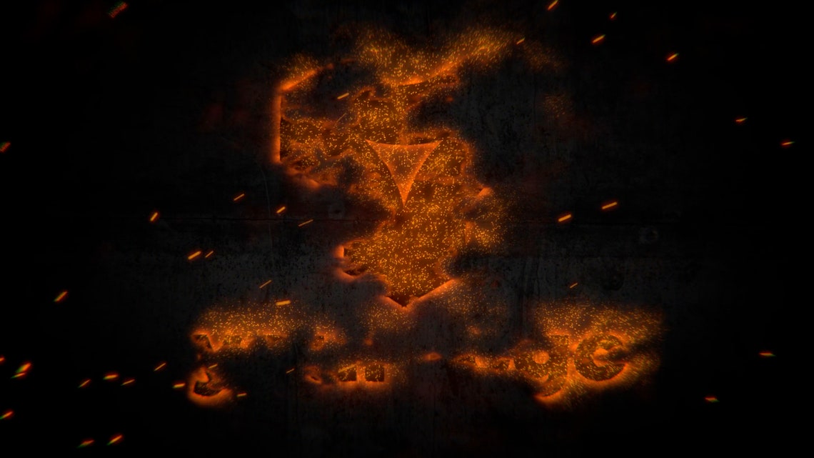 Fire Burnout Inferno Rusty Metal and Fire Logo Animation Reveal for the ...