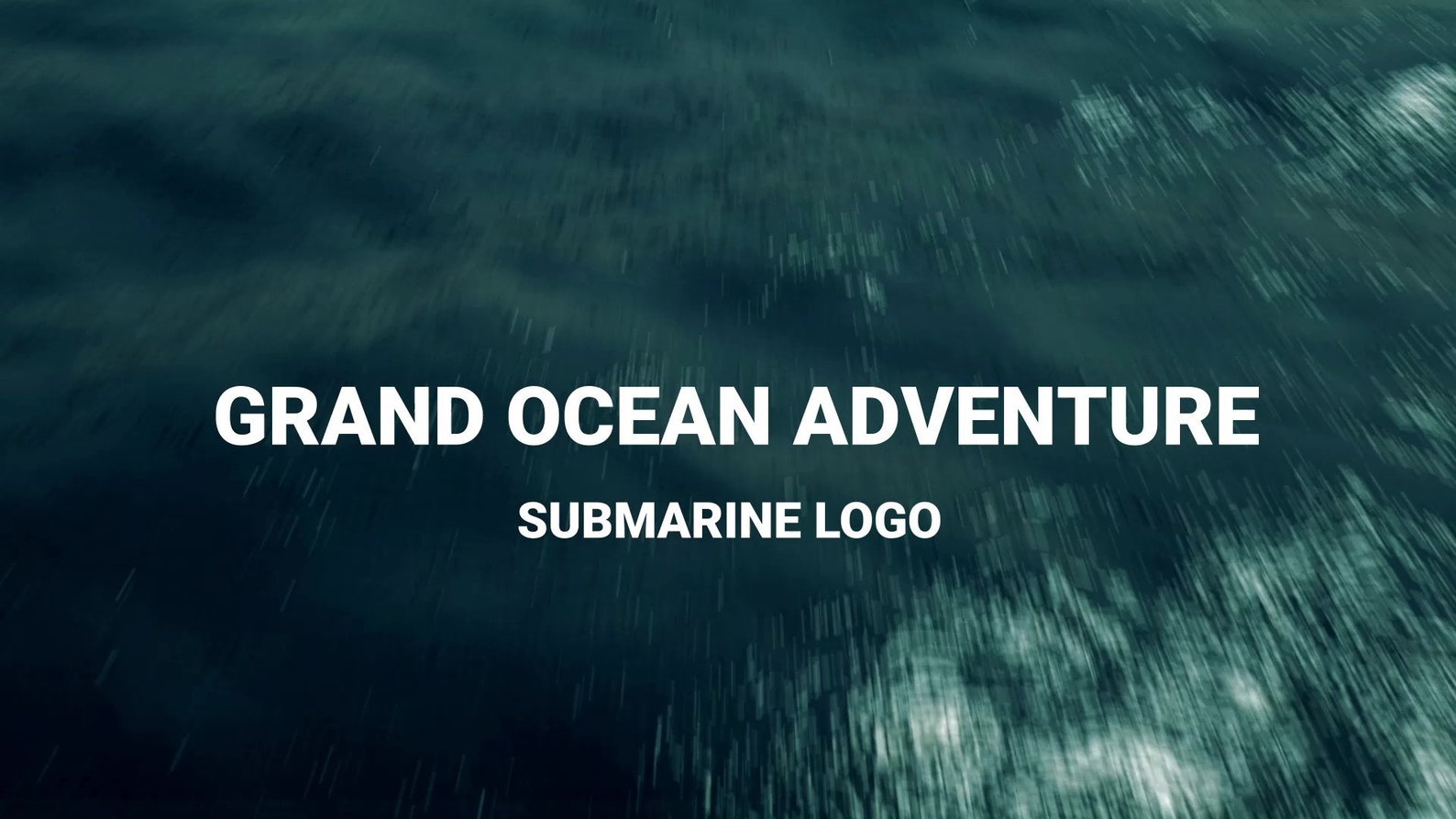 Premium Customizable Submerged Logo Reveal Animation Cinematic Ocean 