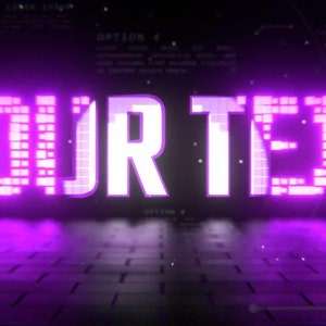 Dynamic Pixel-Glow Text Headline Animation Customizable MP4 for Streamers and Creators, 1920x1080px, 4s Loop image 8