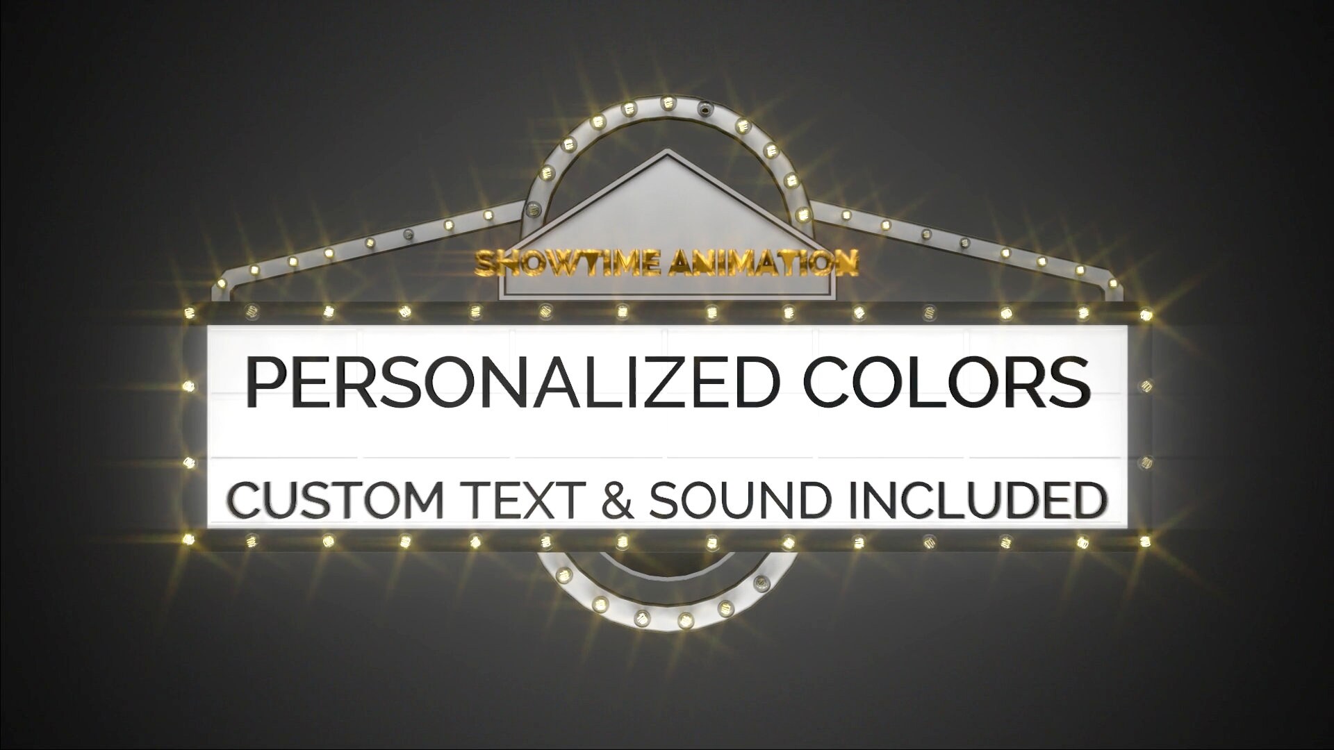 Showtime Cinema Display Animation - Vintage Show Announcement - Great For Any Scheduled Show Online