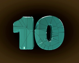 Countdown Animation With Sound - Color of numbers and background can be customized. Numbers 10 to 0 included.