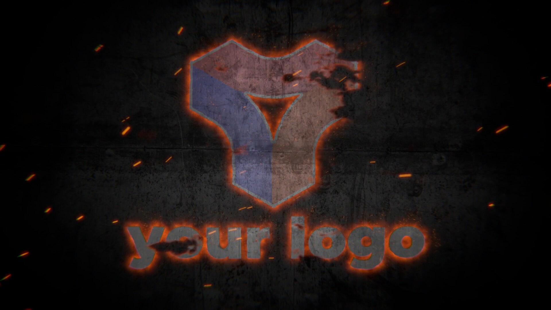 Fire Burnout Inferno Rusty Metal and Fire Logo Animation Reveal for the ...