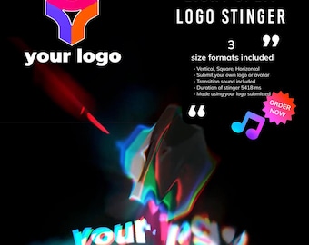 Light Split Logo Reveal Animation | Custom MP4 Logo Stinger with Glitch Light Refraction Effect – Horizontal, Vertical, Square Formats