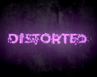 Distorted Glowing Text Animation insert your text for your streaming or social media videos - update colors